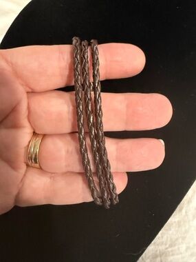 Brown Braided Leather Wrap Bracelet - Unbranded